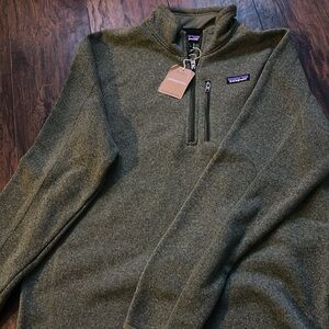 Patagonia Olive Zip-Up Sweater